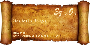 Szekula Olga névjegykártya